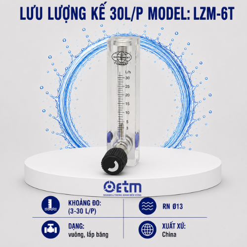 Lưu lượng kế 30L/P Model: LZM-6T